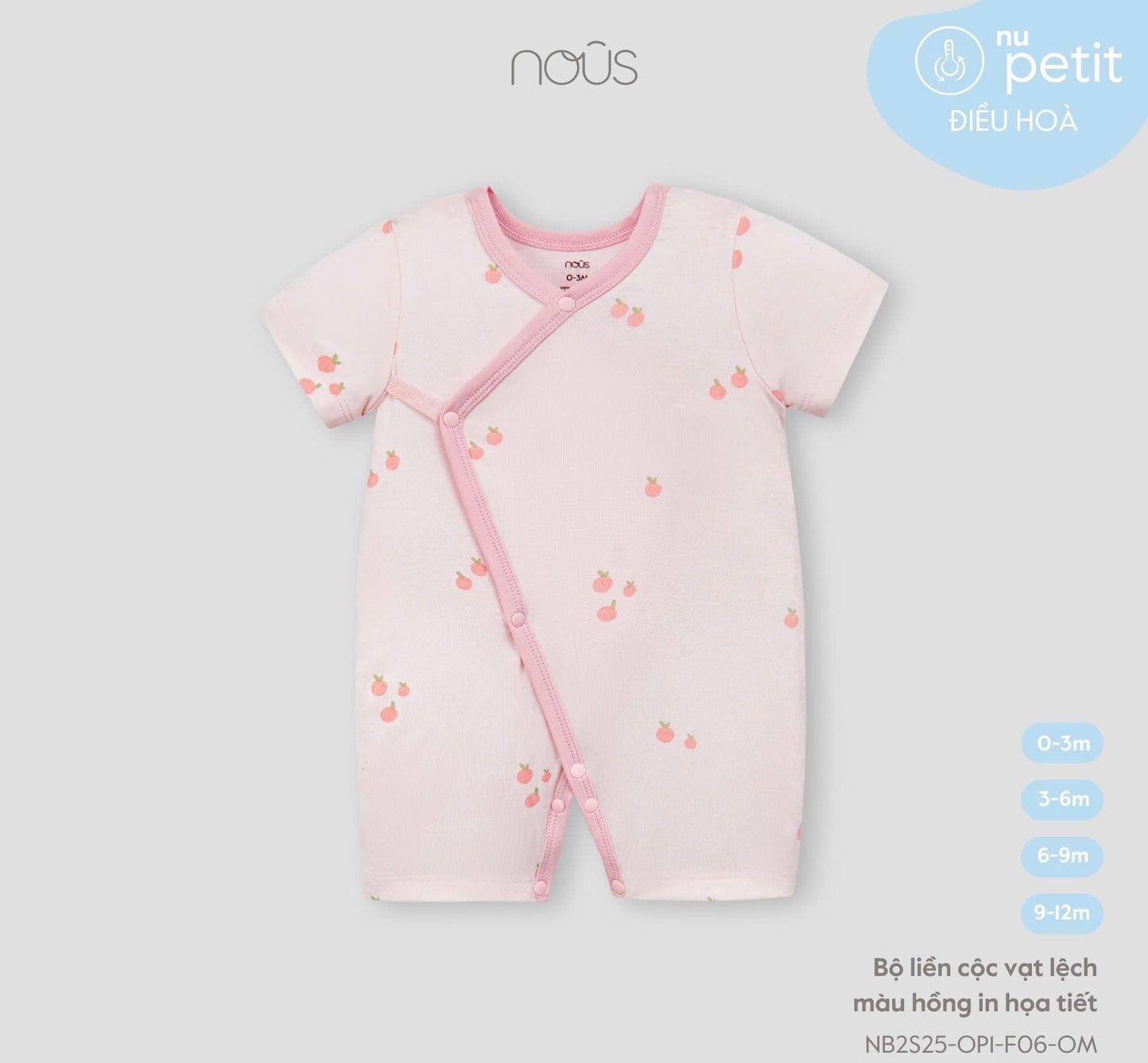 Pink Kimono Baby Romper with Fruit Print – Nous Petit