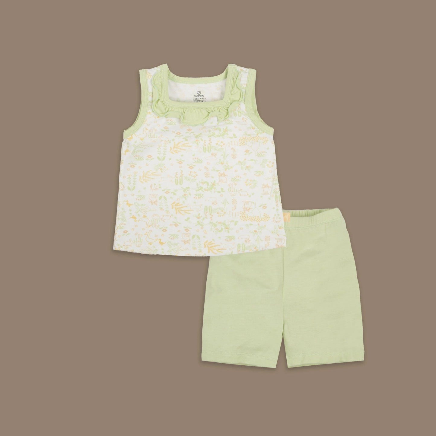 Sleeveless Baby Set - Green