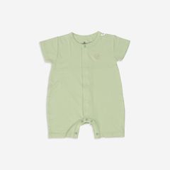 Basic Green Baby Romper – Short Sleeve