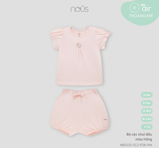 Pink Puff-Sleeve Baby Set – Nous Airy Cotton