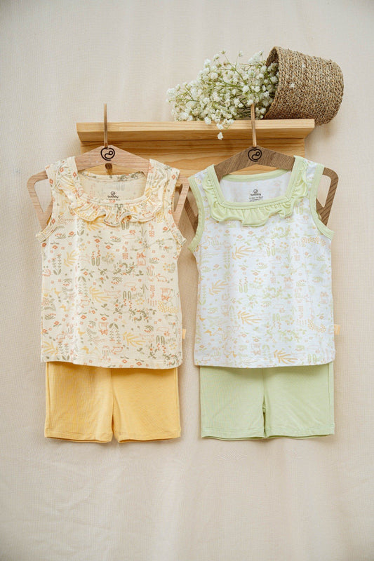 Sleeveless Baby Set - Green
